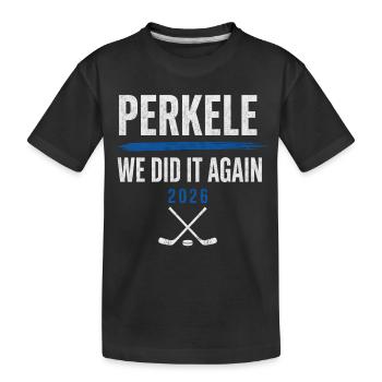 Finland - Perkele, We Did It Again 2026 - Kids' Premium Organic T-Shirt - black - Front