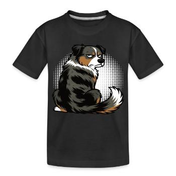 Berger australien Aussie Aussie Propriétaires Aussies - T-shirt bio Premium Enfant - noir - Devant