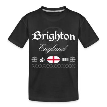 Brighton England Streetwear Travel Souvenir - Kids' Premium Organic T-Shirt - black - Front