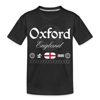 Oxford England Streetwear Travel Souvenir - Kids' Premium Organic T-Shirt - black - Front