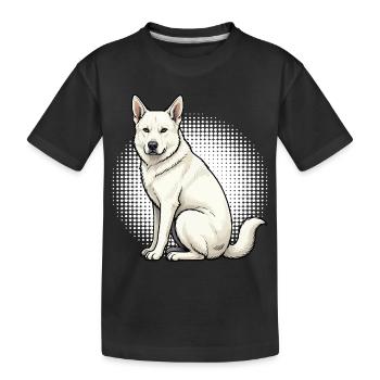 Chiens bergers blancs bergers - T-shirt bio Premium Enfant - noir - Devant