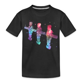 Foosball Table Soccer Space Kids Foosball - Kids' Premium Organic T-Shirt - black - Front
