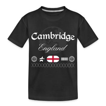Cambridge England Streetwear Travel Souvenir - Kids' Premium Organic T-Shirt - black - Front