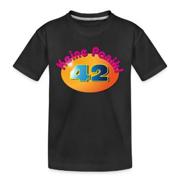 Don't panic! 42 - Kids' Premium Organic T-Shirt - black - Front