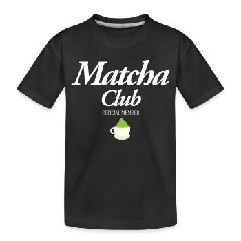 Matcha Club - Kinder Premium Bio T-Shirt - Schwarz - Vorne