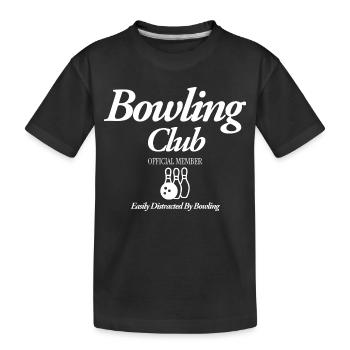 Bowling Club - Kinder Premium Bio T-Shirt - Schwarz - Vorne