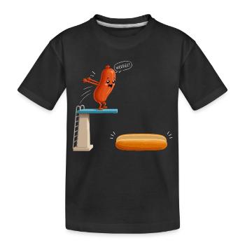 Hot-dogs, saucisses, barbecue, grill, barbecue - T-shirt bio Premium Enfant - noir - Devant