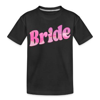 Bride Wedding - Kids' Premium Organic T-Shirt - black - Front
