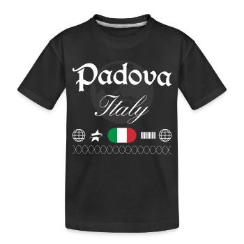 Padua Italien Streetwear Reise Souvenir - Kinder Premium Bio T-Shirt - Schwarz - Vorne