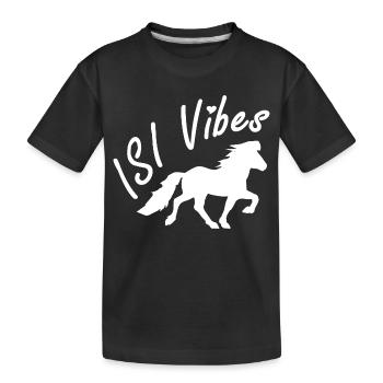 Magnifique cheval islandais en tölt – ISI Vibes - T-shirt bio Premium Enfant - noir - Devant