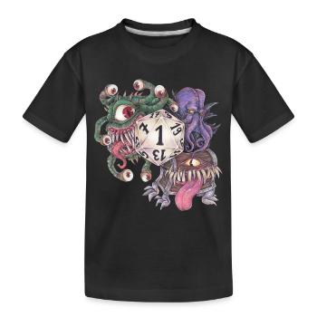 Rollenspiel Tabletop D20 Würfel Geschenk Fail - Kinder Premium Bio T-Shirt - Schwarz - Vorne