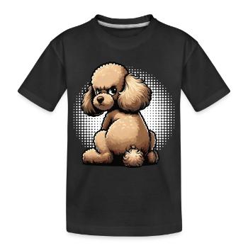 Pudel Pudelbesitzer Pudelliebhaber Pudelhund - Kinder Premium Bio T-Shirt - Schwarz - Vorne