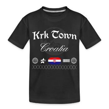 Krk Kroatien Streetwear Reise Souvenir - Kinder Premium Bio T-Shirt - Schwarz - Vorne