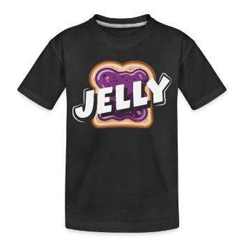 Erdnussbutter & Marmelade Partnerlook Design - Kinder Premium Bio T-Shirt - Schwarz - Vorne