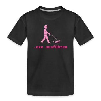 .exe ausführen ADMIN - Kinder Premium Bio T-Shirt - Schwarz - Vorne