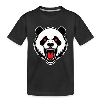 Panda Enragé Mascotte Logo Sport Gaming - T-shirt bio Premium Enfant - noir - Devant