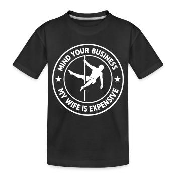 Pole Dance Humour Mari Femme Drôle Cadeau Sport - T-shirt bio Premium Enfant - noir - Devant