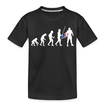Amerikaner Superheld Evolution USA Amerika Flagge - Kinder Premium Bio T-Shirt - Schwarz - Vorne
