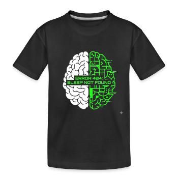 Erreur 404 Sommeil non trouvée - T-shirt bio Premium Enfant - noir - Devant