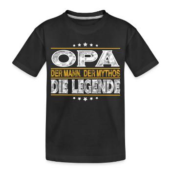 Opa - Kinder Premium Bio T-Shirt - Schwarz - Vorne