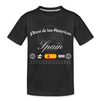 Playa de las Américas Spanien Streetwear Souvenir - Kinder Premium Bio T-Shirt - Schwarz - Vorne