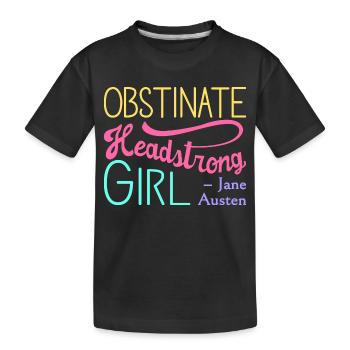 Citation de l’Orgueil et des Préjugés II - Couleurs vives - T-shirt bio Premium Enfant - noir - Devant
