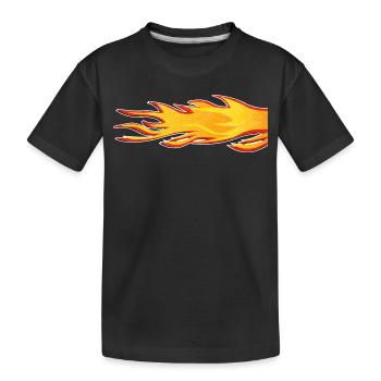 Gaz d’échappement de la queue brûlant par la flamme - T-shirt bio Premium Enfant - noir - Devant