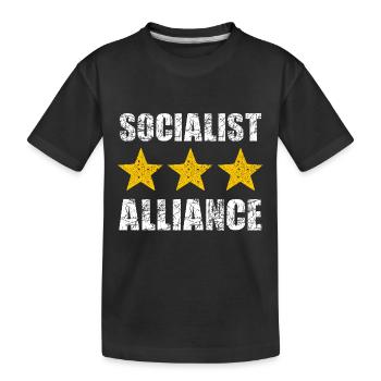 Sozialistische Allianz Sterne Shirt - Kinder Premium Bio T-Shirt - Schwarz - Vorne