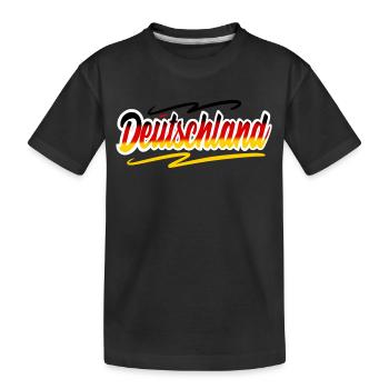 Deutschland  - Kinder Premium Bio T-Shirt - Schwarz - Vorne