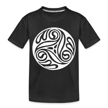 Spirale blanche celte - T-shirt bio Premium Enfant - noir - Devant