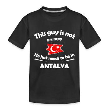 Ce type n’est pas grognon en Antalya - T-shirt bio Premium Enfant - noir - Devant