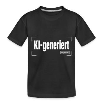 Ki Generiert - Kinder Premium Bio T-Shirt - Schwarz - Vorne