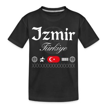 İzmir Türkei Streetwear Reise Souvenir - Kinder Premium Bio T-Shirt - Schwarz - Vorne
