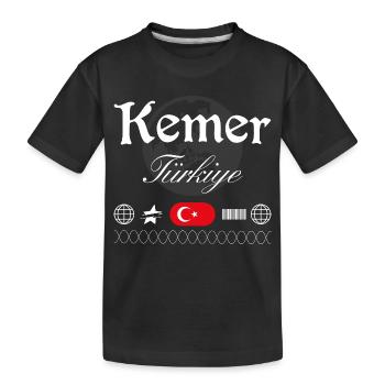 Kemer Turkey Streetwear Travel Souvenir - Kids' Premium Organic T-Shirt - black - Front