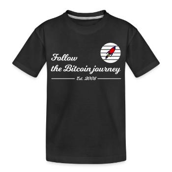 Bitcoin-Reise folgen - Kinder Premium Bio T-Shirt - Schwarz - Vorne