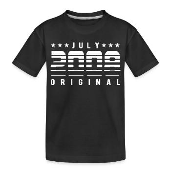 Original Limited Edition July 2008 Geburtstag - Kinder Premium Bio T-Shirt - Schwarz - Vorne