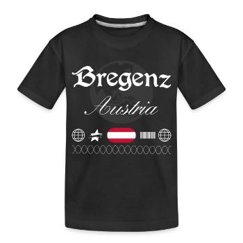 Bregenz Österreich Streetwear Reise Souvenir - Kinder Premium Bio T-Shirt - Schwarz - Vorne