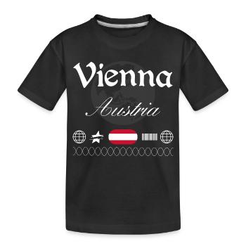 Wien Österreich Streetwear Reise Souvenir - Kinder Premium Bio T-Shirt - Schwarz - Vorne
