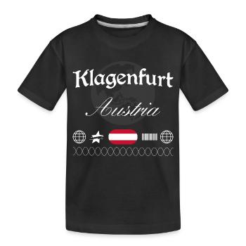 Klagenfurt Österreich Streetwear Reise Souvenir - Kinder Premium Bio T-Shirt - Schwarz - Vorne