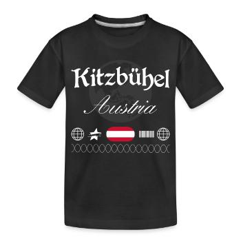 Kitzbühel Österreich Streetwear Reise Souvenir - Kinder Premium Bio T-Shirt - Schwarz - Vorne