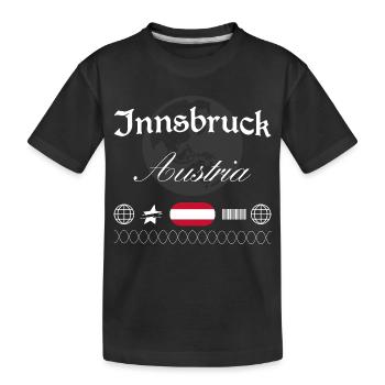 Innsbruck Österreich Streetwear Reise Souvenir - Kinder Premium Bio T-Shirt - Schwarz - Vorne