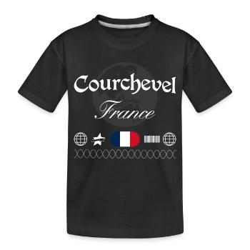 Courchevel Frankreich Streetwear Reise Souvenir - Kinder Premium Bio T-Shirt - Schwarz - Vorne