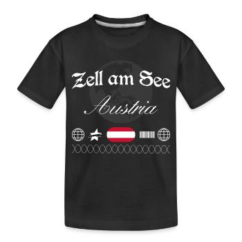 Zell am See Österreich Streetwear Reise Souvenir - Kinder Premium Bio T-Shirt - Schwarz - Vorne