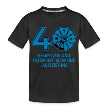 HU Juli 2026 - 40 Jahre - Geburtstag Geschenk - Kinder Premium Bio T-Shirt - Schwarz - Vorne