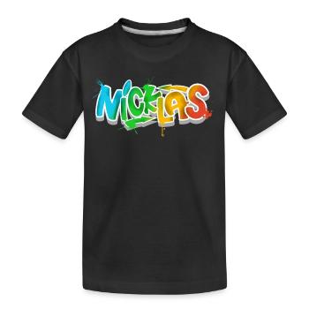 Nicklas - T-shirt bio Premium Enfant - noir - Devant