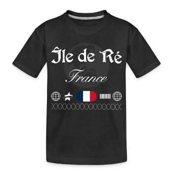 Île de Ré Frankreich Streetwear Souvenir - Kinder Premium Bio T-Shirt - Schwarz - Vorne