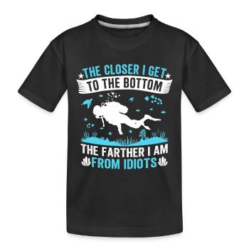Plongeur drôle de plongeur sous-marine - T-shirt bio Premium Enfant - noir - Devant