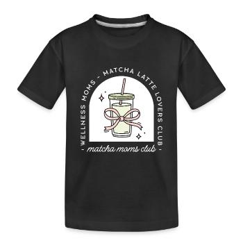 Amateurs de latte club des mamans matcha - T-shirt bio Premium Enfant - noir - Devant
