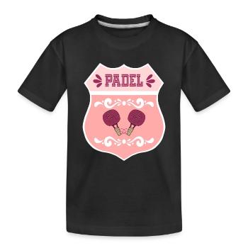 Padel Tennis Paare - Kinder Premium Bio T-Shirt - Schwarz - Vorne