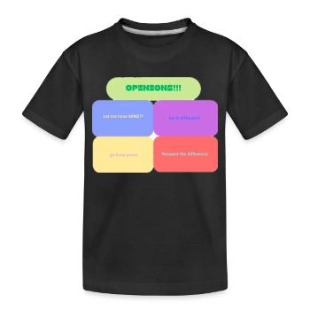 Avis ! Blocs colorés - T-shirt bio Premium Enfant - noir - Devant